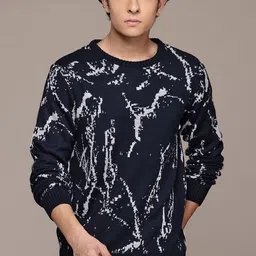 The Roadster Lifestyle Co. Abstract Design Round Neck Pullover-image-44