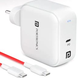 Portronics Adapto 65C 65W Type C Pd Super Fast Charger Adaptor - White-picture-28