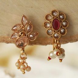 Aatmana Kundan Red Nosepin for Women - Set of 2-21