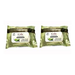 CRIBE Set Of 4 Jamine & Lime Extract Wet Cleansing Wipes With Vitamin E - 25 Wipes Each-14