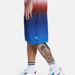 Puma White Regular Fit Colour Block Shorts image 2