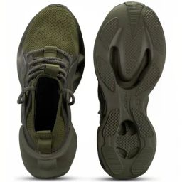 Atom Men's Alpha SoftBounce Olive Running Shoes image 4