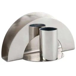 FnS Combo Silver Stainless Steel Napkin Holder With Toothpick Holder-image-38