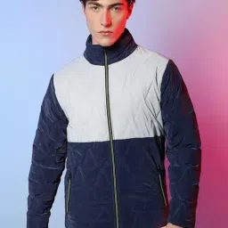 Campus Sutra Multicolored Regular Fit Quilted Jacket-picture-5