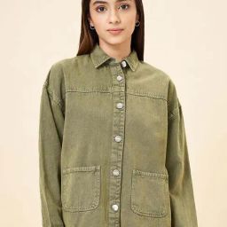 Coolsters by Pantaloons Girls Loden Green Cotton Solid Full Sleeves Casual Tops & Tees-picture-6