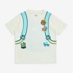 HOP Kids by Westside White Printed Cotton T-Shirt-image-43