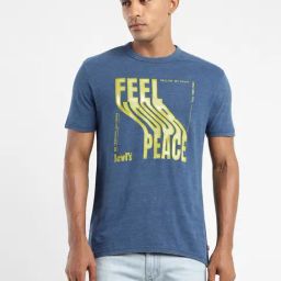 Levi's Blue Pure Cotton Regular Fit Printed T-Shirt-image-43