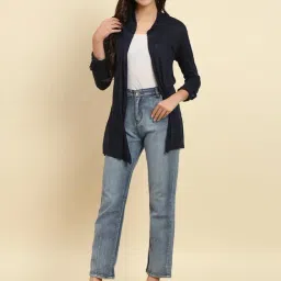 Trend Arrest Navy Cotton Shrug-90