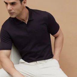 Code By Lifestyle Maroon Regular Fit Polo T-Shirt-image-94