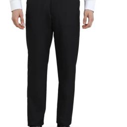 Park Avenue Dark Violet Solid Regular Fit Trousers-picture-4