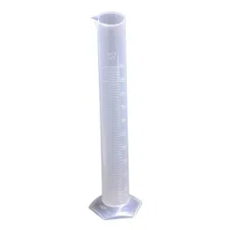 Eduscope Polypropylene Plastic Measuring Cylinder Transparent Graduated 500 ml, ‎Edu-CYLD250MPP-2