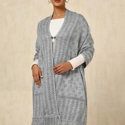 Soch Grey Plain Shawl-picture-31