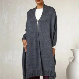 Soch Charcoal Grey Plain Shawl-picture-47
