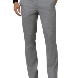 Van Heusen Grey Slim Fit Trousers-picture-1