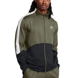 Under Armour Green Regular Fit Colour Block Sports Jacket-image-43