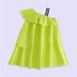 Pantaloons Junior Kids Green Cotton Regular Fit Dress-image-114