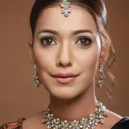 Aatmana White Necklace, Maangtikka & Earrings Set for Women-image-54