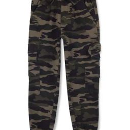 Gini & Jony Boys Green & Beige Camouflage Trousers-image-48