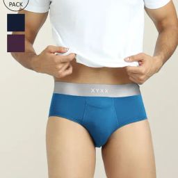 XYXX Multicolor Micro Modal Briefs - Pack of 3-picture-19