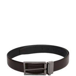 CALVIN KLEIN Black & Brown Leather Reversible Belt-image-20