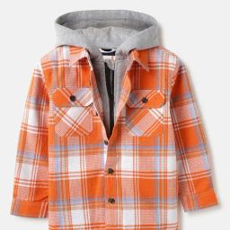 United Colors of Benetton Orange Pure Cotton Regular Checkered Shirts-image-56