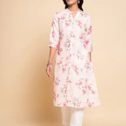Rangmanch By Pantaloons Pink Regular Fit Printed Kurta-37