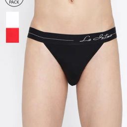 La Intimo Multicolored Comfort Fit Briefs - Pack Of 3-picture-14