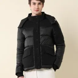 U.S. Polo Assn. Black Regular Fit Quilted Hooded Jacket-image-19