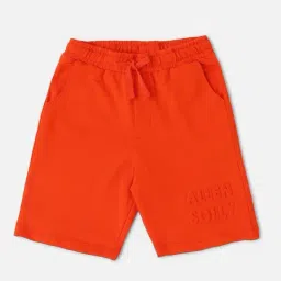 Allen Solly Boys Orange Cotton Graphic Print Shorts-image-26