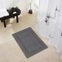 OBSESSIONS Charcoal Cotton Reversible Quick Dry Bath Mat-picture-32
