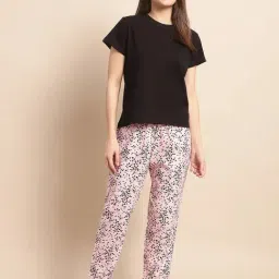 Boston Club Black & Pink Printed Top With Pyjamas-picture-8