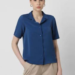 Van Heusen Blue Regular Fit Shirt-image-95