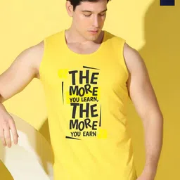 WOOSTRO Pack Of 2 Printed Gym Vests VWS26(MORE YELLOW)(MORE NAVY)-image-61
