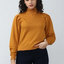 Van Heusen Orange High Neck Sweatshirt-picture-30
