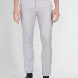 Arrow New York Grey Slim Fit Trousers-image-51