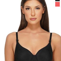 INGRID Women Pack Of 2 Solid Medium Coverage Lightly Padded Bra-5