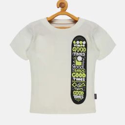 Kiddopanti Kids White Printed T-Shirt-image-72