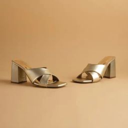 Eridani Women's Delta Gold Cross Strap Sandals-picture-9