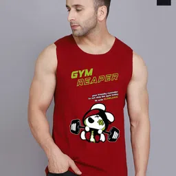 SLOWLORIS Men Pack of 2 Printed Bio-Wash Combed Cotton Innerwear Gym Vest-picture-2