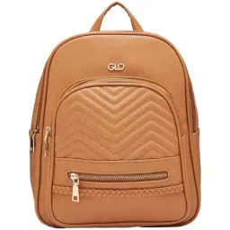 Globus Tan Quilted Medium Backpack-17