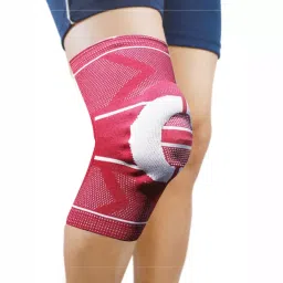Dyna 3D Knitted Knee Brace (Right) - Maroon-M-image-57