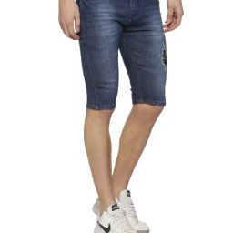 Campus Sutra Blue Casual Shorts-image-17