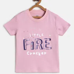 MINIKLUB Kids Pink Printed T-Shirt-image-90