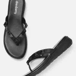 DressBerry Women Studded Open Toe Flats-7
