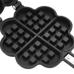 diksul Heart-Shaped Waffle Maker, Non-Stick Double-Sided Aluminum Waffle Pan with Long Handle, Low Power Consumption Waffle Press Plate for Easy Baking & Cooking image 2