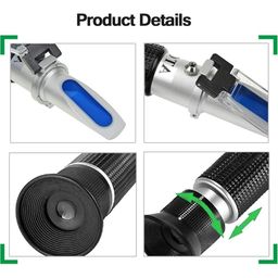 Professional Refractometer (0-90%) Handheld Brix Meter Hydrometer Refractometer with Automatic Temperature Compensation(ATC) Brix Meter Optical Fruit Sugar Meter Brix Range Sugar/Sucrose Content image 4