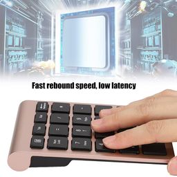 Numeric Key Pads - Wireless Number Pad Portable Mini USB 24GHz 22Key Numeric Keypad with Receiver Ergonomic Design Scissor Foot Keycap Keyboard for Rose Gold image 4