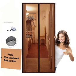 Shuban Polyester Mosquito Net for Door with Stay-Open Buckle (90 cm X 210 Cm, Coffee) | Auto-Closing Insect Screen Full Frame Hook & Loop for All Door Types image 1
