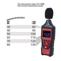 Mini Digital Sound Level Meter with LCD Display, Measurement Range LCD Backlit Display, Wide Application image 3