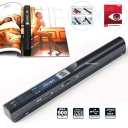 Microware Portable Handheld Wand Wireless iScan Document & Images Scanner A4 Size 900DPI JPG/PDF Format LCD Display for Business Reciepts Books etc. image 2